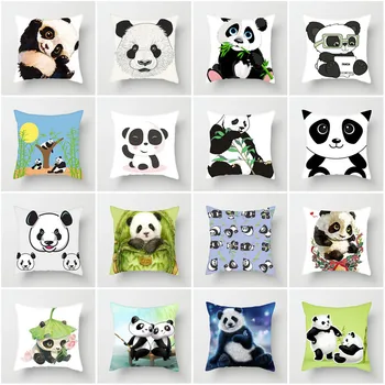 45*45CM Panda Bonito Fronha Tesouro Nacional Panda Cobertor, Travesseiro de Bebê Decoração Fronha Sofá-Cama de Decoração de Casa de 2022