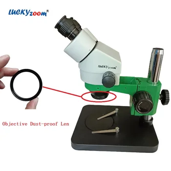 48mm Microscópio Auxiliar Barlow Len Espessura de 5MM da Poeira-prova Objetiva de Vidro Para Estéreo Microscopio de Pó de Fumo Óleo de Protecção