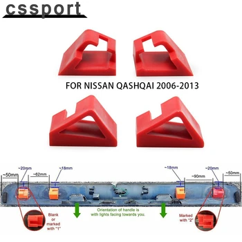 4PCS Traseira do Carro Punho de Arranque Traseira de Reparação de Clips Para a Nissan QASHQAI 2006-2013 Auto Fixador Kit de Substituição
