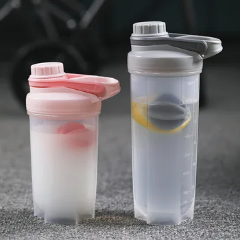 500 ml 700 ml de Plástico GINÁSIO Pó de Proteína Shaker Com Escala Portátil do Ourdoor Esportes de Garrafa de Água herbalife