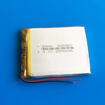 505060 li-polímero bateria Recarregável de 3,7 v 2000mAh para gps Baterias de Células Para MP4 MP5 5*50*60mm de jogos de vídeo de PSP, GPS alto-falante em seu GPS