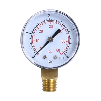 50mm manômetro Filtro da Piscina Pressão de Água com ligação Hidráulica Medidor de Pressão manometre pressão de 1/4