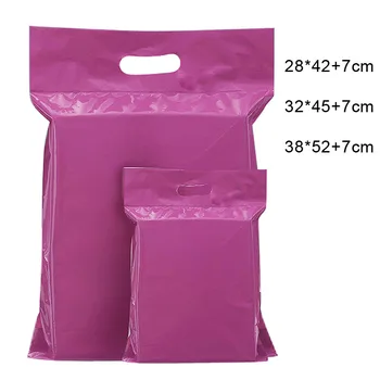 50pcs/lotes Roxo Sacola Saco do Correio de Auto-Selo Adesivo Plástico Impermeável Poli Envelope de Endereçamento Sacos de Compras de Presente de Embalagem Saco