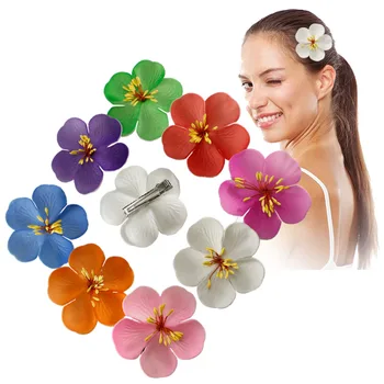 50pcs nova Moda de Espuma Havaiano de flores de Cerejeira de cabelo de noiva clipes grampos de cabelo para meninas Presilhas acessórios de cabelo para mulheres