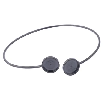 5pcs de aço inoxidável do fio preto pulseira da base de dados em branco 10mm rodada cabochão de braceletes pulseira de bisel configuração de bandejas de diy acessórios