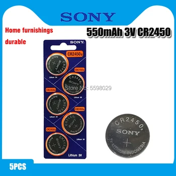 5pcs Original Sony CR2450 Botão da Bateria de 5029LC BR2450 BR2450-1W CR2450N ECR2450 DL2450 KCR2450 LM2450 Para o Relógio de Brinquedo Remoto