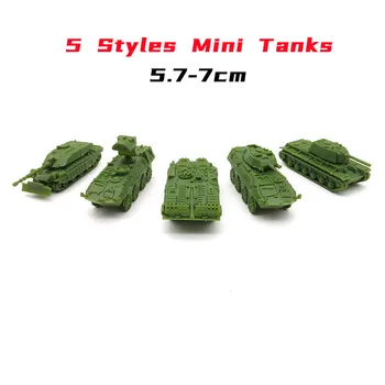 5PCS/Set Mini Tanque de Montagem de Veículos Militares de Areia Modelo de Tabela de Brinquedo
