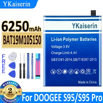 6250mAh YKaiserin Bateria BAT19M105150 para DOOGEE S95/S95 Pro S95Pro Bateria +Número de Rastreamento