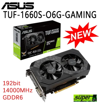 A ASUS GeForce GTX 1660 Super Placas de Vídeo GDDR6 GPU 6GB 14000MHz 192bit 8pin 450W HDCP 2.2 7680×4320 DisplayPort NVIDIA Novo