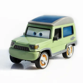 A Disney Pixar Carros 2 3 Miles Axlerod de Metal Fundido de liga de Brinquedo modelo de Carro para crianças de presente 1:55 Marca de brinquedos de Novo Em Stock