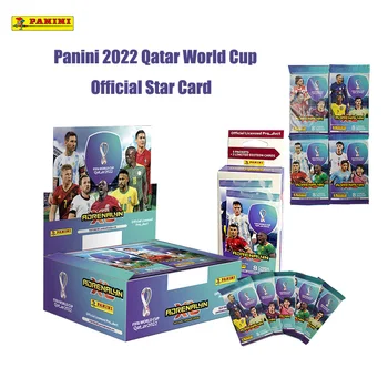 A Panini Qatar 2022 Da Copa Do Mundo De Futebol Estrela Cartão Qatar Copa Do Mundo De Futebol Estrela Da Coleção Messi, Ronaldo, Jogador De Futebol Fã Cartões Caixa