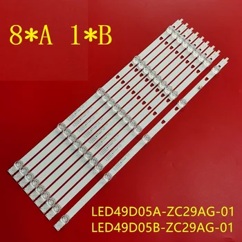 A Retroiluminação LED strip para LED49D05A-ZC23AG-03 LS50A51 U50H3 LED49D05B-ZC29AG-01 08 11 V500DJ6-QE1 50C61 LT-49MA875
