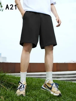 A21 de Moda masculina de Elástico Letra Impressa Shorts para o Verão 2022 Novo Cordão de Suor Shorts Masculino Slim Fit Sports Reta Calças