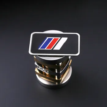 Adequado para BMW M, volante de aço inoxidável do logotipo do carro de três de aço inoxidável da cor BMW M de metal logotipo do carro do carro do corpo de adesivo