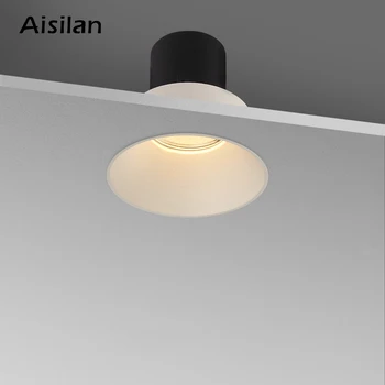 Aisilan Moderno recessed DIODO emissor de luz downlight sem moldura interna da lâmpada do ponto do Minimalista, a instalação Conveniente para a sala de estar do quarto