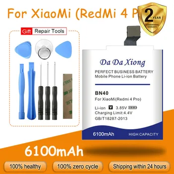 Alta Capacidade 6100mAh BN40 Bateria Para Xiaomi Redmi 4 Pro Para 3G de RAM 32G ROM Edição de Substituição de Bateria + Free Tools