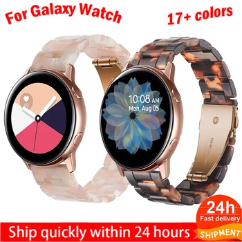 Alça para samsung galaxy watch 3 46mm active 2 40 44mm 20mm 22mm de Resina pulseira de Engrenagem S3 banda de substituição para huawei gt2 assistir