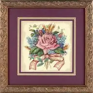 Amishop Entrega GRATUITA de Qualidade Superior Populares Contadas Ponto de Cruz, Conjunto Flor de Rosa, rosa cor de Rosa Dim 06995