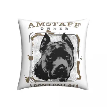Amstaff Fronha American Staffordshire Terrier - Amstaff Verão Decorativas, Almofada De Poliéster Abraçando Tampa Do Zíper