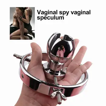 Anal Expansor Ajustável Vaginal Expansor Impermeável Brinquedo Anal Aço Inoxidável Brinquedo Anal Butt Plugs de Espéculo Vaginal para as Mulheres