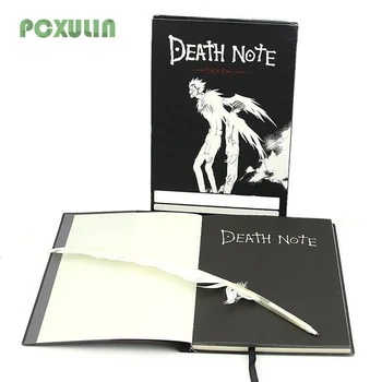 Anime Death Note (Caderno da Revista do Livro withFeather Caneta Animação de Arte do Diário de Escrita Death Note o bloco de notas o Presente