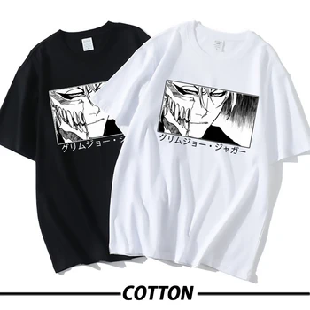 Anime, Mangá Bleach Grimmjow Jaegerjaques T-Shirt Homens Mulheres De Manga Curta De Algodão T-Shirt Tee Tops Gráfico T-Shirt Goth Roupas
