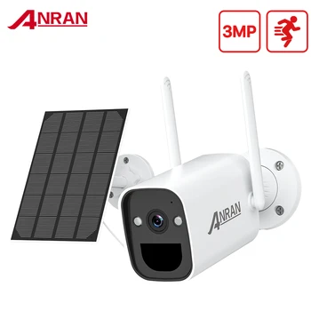 ANRAN 3MP Bateria IP sem Fio da Câmera de Vigilância de Segurança de Protecção Exterior, wi-Fi PIR Painel Solar HD Smart Humanóide de Detecção de