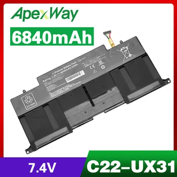 Apexway Bateria do Laptop C22-UX31 Bateria Para Asus C23-UX31 ZenBook UX31A UX31E Ultrabook Série