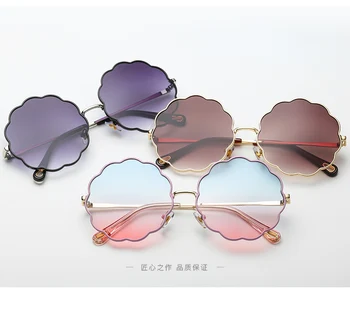 As mulheres de Óculos de sol Redondo Floral Óculos de 2019 Nova Chegada Tons para as Mulheres do Vintage Óculos de sol das Mulheres de Óculos de sol cor-de-Rosa de uma Mulher Sexy 2019