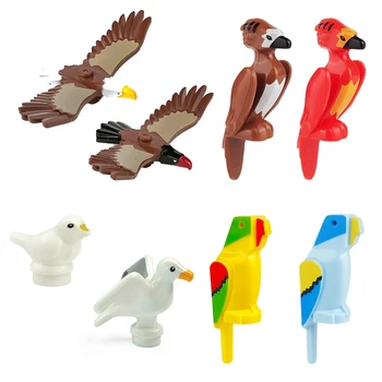 Aves Animal Conjunto de Peças de MOC Águia, Gavião Pombo Phoenix Condor Blocos de Construção de Brinquedos do animal de Estimação Tijolos Acessórios Kits de Atacado