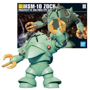 Bandai Genuíno Modelo Gundam Kit Anime Figura HGUC 1/144 MSN-10 Zock Coleção de Gunpla Anime Figura de Ação de Brinquedos para Crianças