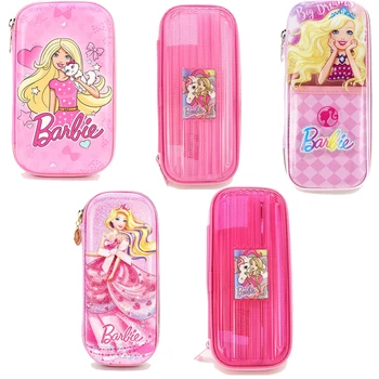 Barbie Caixa De Papel De Carta Grande Capacidade De Aprendizagem, Brinquedo De Menina Estudante Crianças Princesa Conjunto De Anime Caixa De Lápis De Menina Crianças De Presente De Aniversário