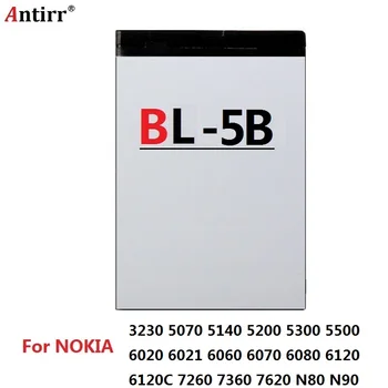 Bateria BL-5B Original antirr da Bateria do Telefone Móvel Para Nokia BL 5B 5300 5320 6120C 7360 3220 3230 5070 Bateria de Substituição