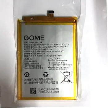 Bateria de 3100mAh 3.85 V 11.935 WH Li-ion Recarregável da bateria do telefone Para GOME GM12B telefone Celular batterie