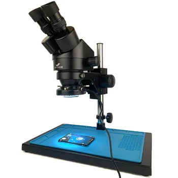 Binocular Microscópio Ampliação Contínua de Zoom 7X-45X Estéreo Microscópio Cabeça + WF10X/20mm Ocular Para Fobile Reparação do Telefone