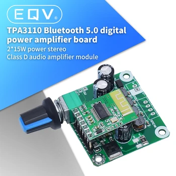 Bluetooth 4.2 TPA3110 15w+15W Estéreo Digital Amplificador de Potência de Áudio da Placa Módulo 12V-24V carro para alto-Falante USB,alto-Falante Portátil