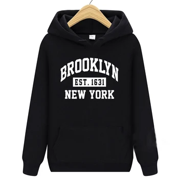 Brooklyn Letra Imprimir Hoodie Dos Homens De Moda Casaco Brooklyn Com Capuz Para Criança De Treino Do Garoto Hip Hop Menina De Capuz Mulheres Casaco De Nova York