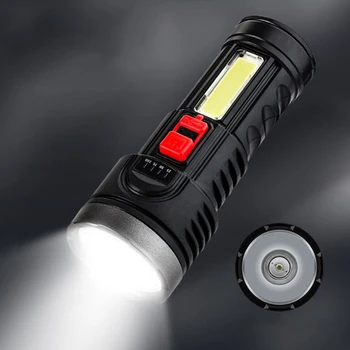 C5 DIODO emissor de luz Poderoso Lanterna Acampando ao ar livre Portátil do USB de Carregamento da ESPIGA Brilho Mão a Lâmpada Ajustável Fonte de Luz Impermeável da Pesca