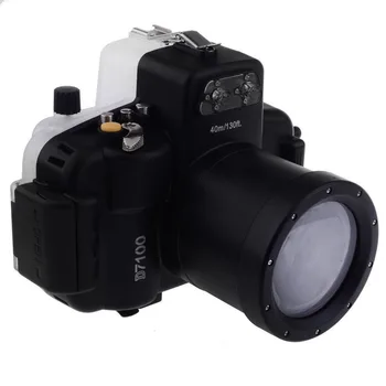 Caixa estanque impermeável Câmera bag duplo Mergulho Caso para Nikon D7100 18-55mm lente