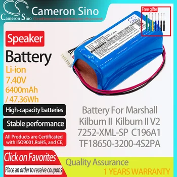 CameronSino Bateria para Marshall Kilburn II Kilburn II V2 se encaixa Marshall 7252-XML-SP C196A1 TF18650-3200-4S2PA alto-Falante Bateria