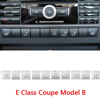 Carro Console Central CD do Botão do Painel de Lantejoulas Adesivo Guarnição de Decoração Para a Mercedes Benz Classe E W212 E-Coupe Acessórios de decoração