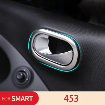 Carro Maçaneta Da Porta Interior Tigela Quadro Decorativo Para Smart 453 Fortwo Forfour Interior Tira Modificação Acessórios