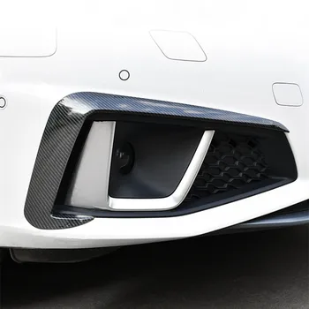 Carro Pára-Choque Dianteiro, Spoiler Faca De Ar Luz De Neblina Cobre A Decoração Para O Audi A4 B9 2019 Fibra De Carbono Cor Exterior Lâmpada De Adesivos