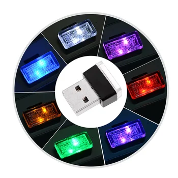 Carro USB atmosfera de luz LED modificação livre de luz decorativa do interior do carro pé de iluminação de luz humor carro