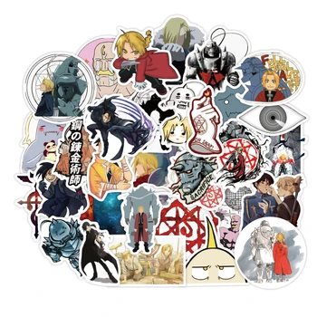 Cartoon Anime Kawaii Fullmetal Alchemist Adesivos para Laptop da Mala de viagem de papel de carta Impermeável Decalques Álbum Graffiti Brinquedos