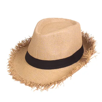 Chapéu de sol dos homens verão anti jazz chapéu de cor sólida respirável chapéu de palha exterior de viagem chapéu