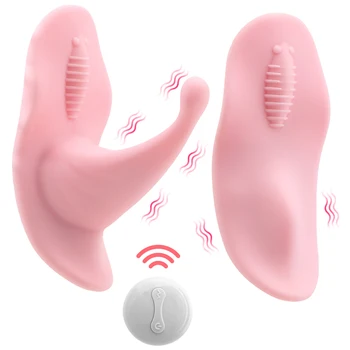 Clitóris, Vagina Estimulador Orgasmo Masturbador Borboleta Calcinha de colocar No Vibrador Wearable Clitóris Vibrador Brinquedos Sexuais para as Mulheres