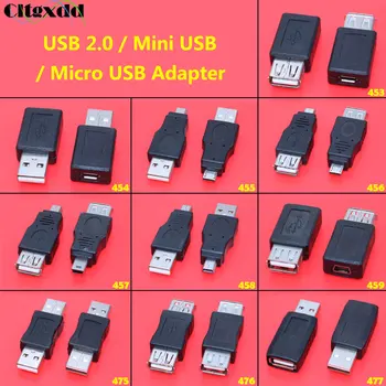 Cltgxdd 1Pcs OTG Micro 5pin Mini-USB para USB2.0 Conector Conversor Mini-Micro USB 2.0 Macho para Fêmea Adaptador Para Carro MP3 Telefones