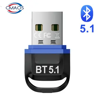 CMAOS USB Bluetooth 5.0 5.1 Adaptador Bluetooth Receptor de 5.0 de um Dongle Bluetooth 5.0 4.0 Adaptador para Laptop PC 5.0 BT Transmissor