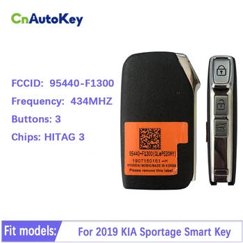CN051096 Reposição de 3 Botão para 2019 KIA Sportage Remoto Inteligente Auto Car Chave de Controle de corrente de relógio Com 433MHz FCCID 95440-F1300